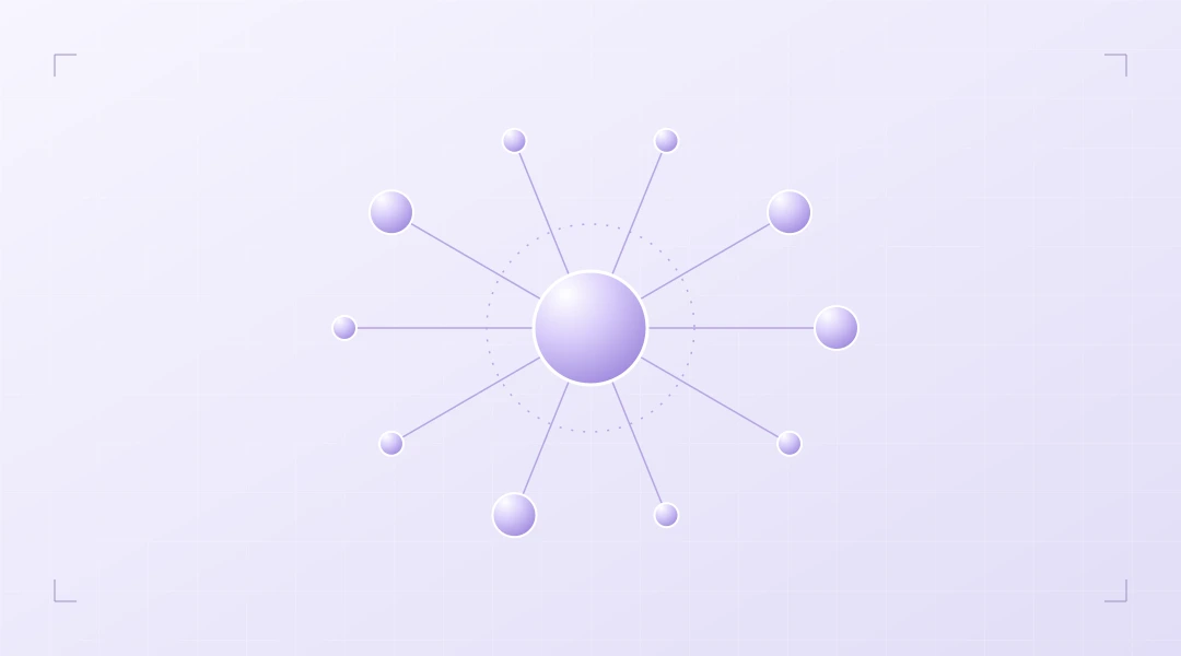 Connected points representing the dimensions of a digital identity.